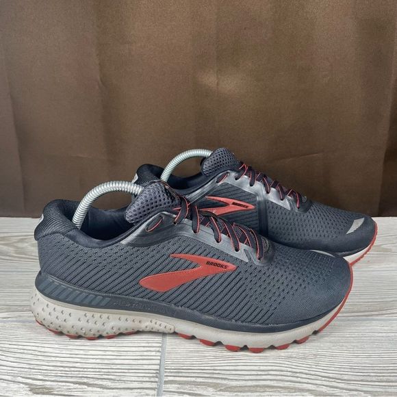 Brooks Adrenaline GTS 20 Mens Charcoal Running Shoe Athletic Sneaker Size 8.5EE - Picture 1 of 9